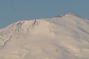 Mt. Erebus: Eistürme um den Gipfel